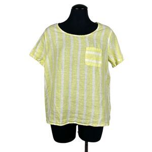 Christian Soriano 100% Linen Neon Stripped Shirt - Women’s S